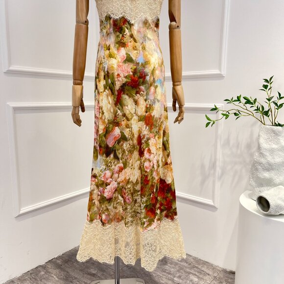 Zimmermann Lace Slip Dress Autumn Floral Print NWT US SIze 4 - Picture 5 of 10